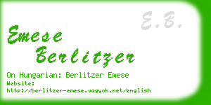 emese berlitzer business card